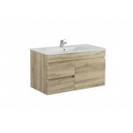 Berge White Oak Wall Hung 750 Cabinet Only